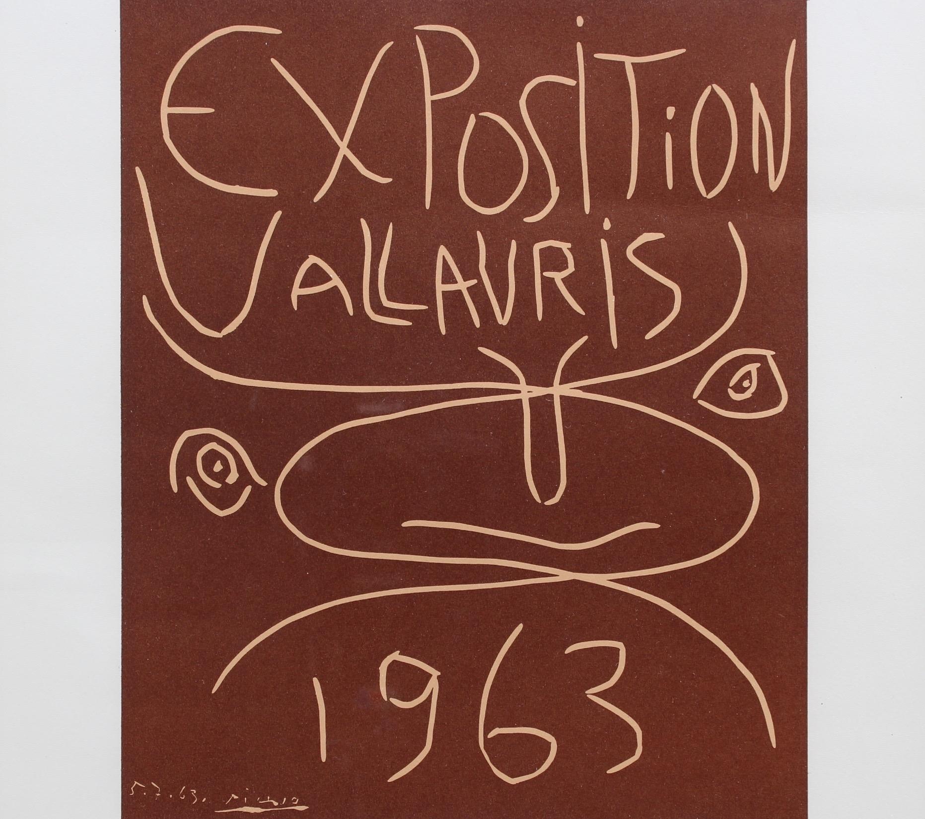 Vintage Vallauris Ceramics Poster by Pablo Picasso and Arnéra Printers (1963) 1