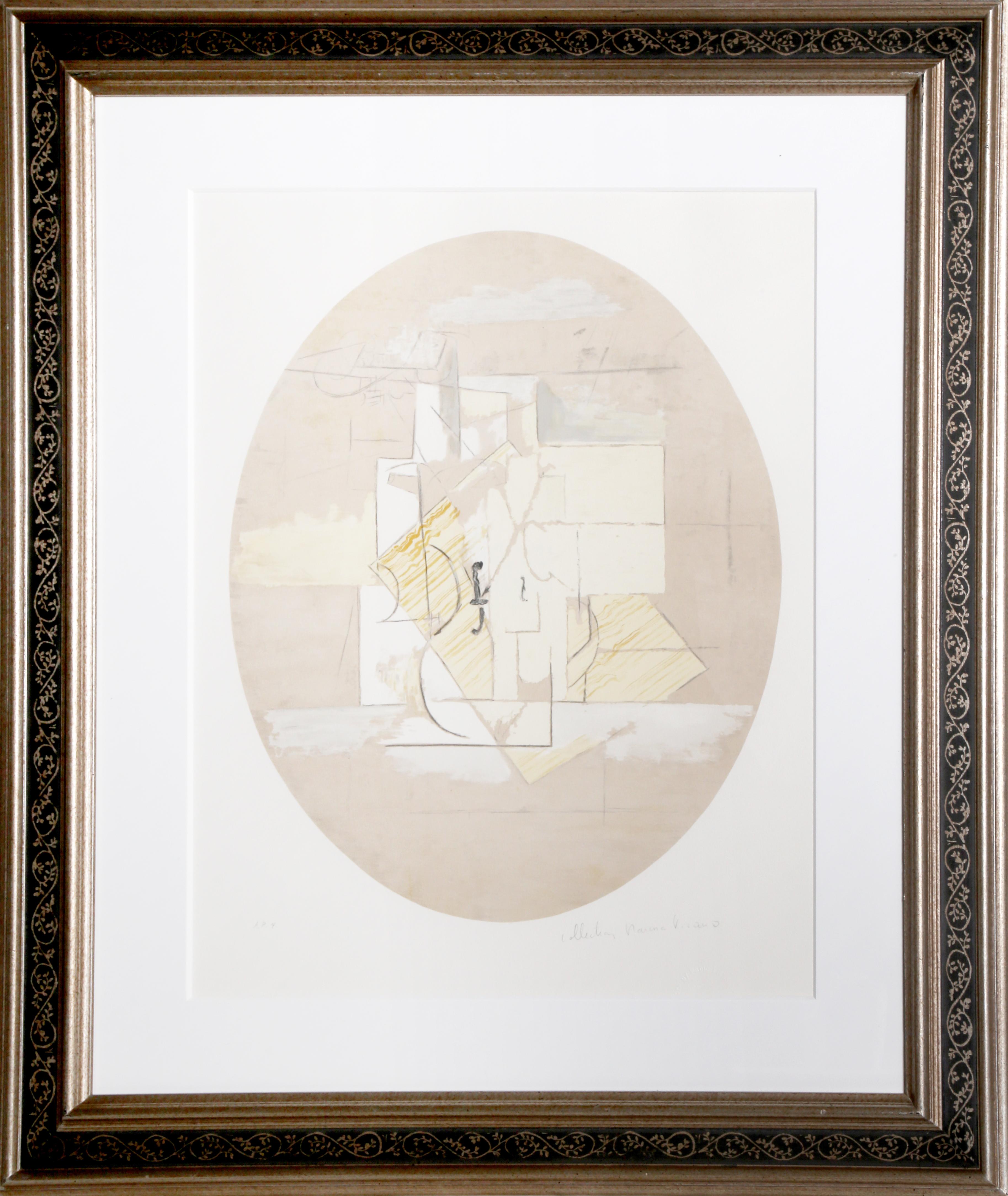 A lithograph from the Marina Picasso Estate Collection after the Pablo Picasso painting "Violon".  The original painting was completed in 1912. In the 1970's after Picasso's death, Marina Picasso, his granddaughter, authorized the creation of this