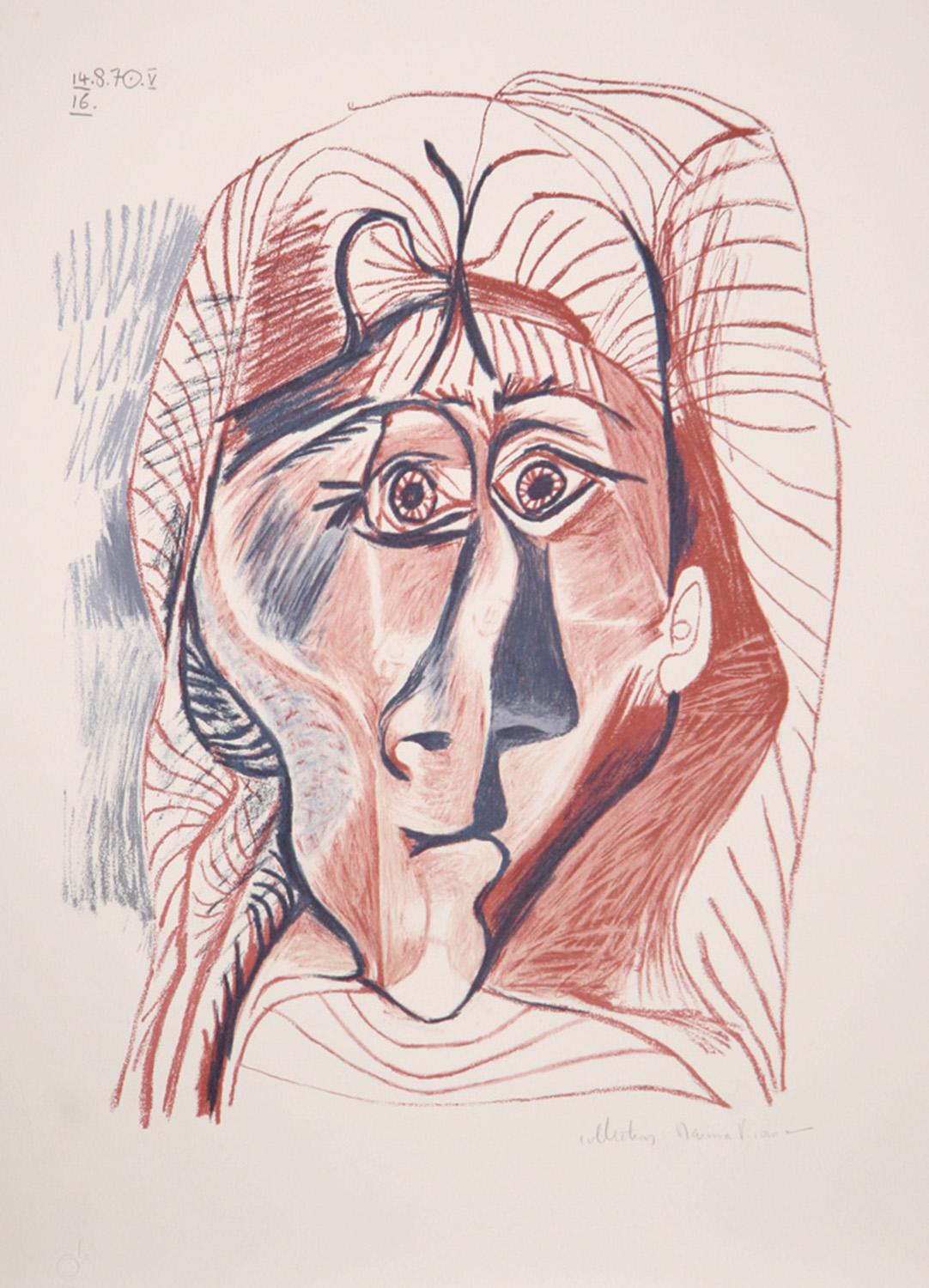 Pablo Picasso Figurative Print - Visage de Femme de Face