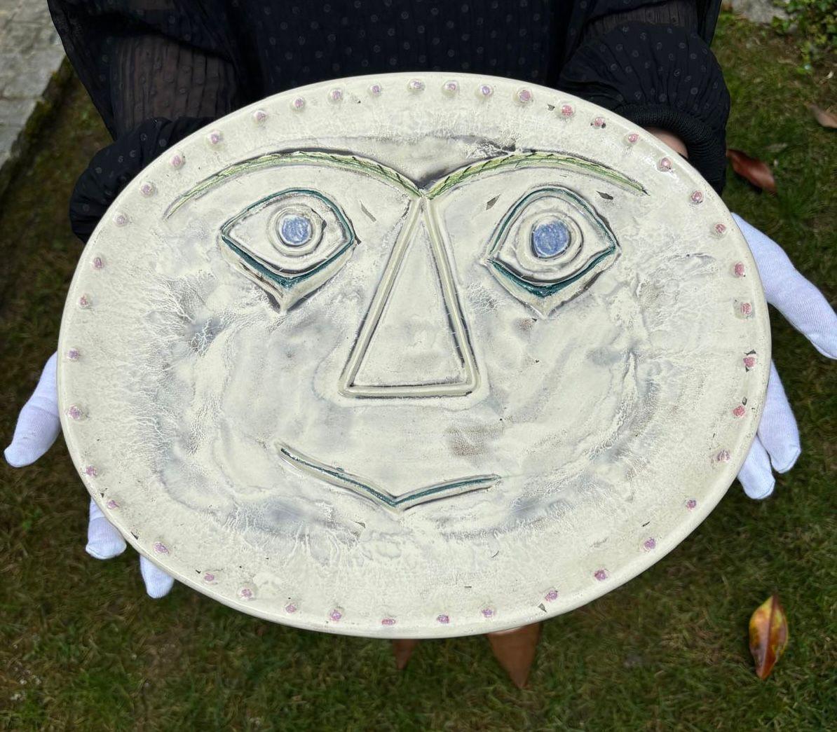 Visage géométrique (A.R. 357), Pablo Picasso, Diseño, Cerámica, Madoura en venta 1