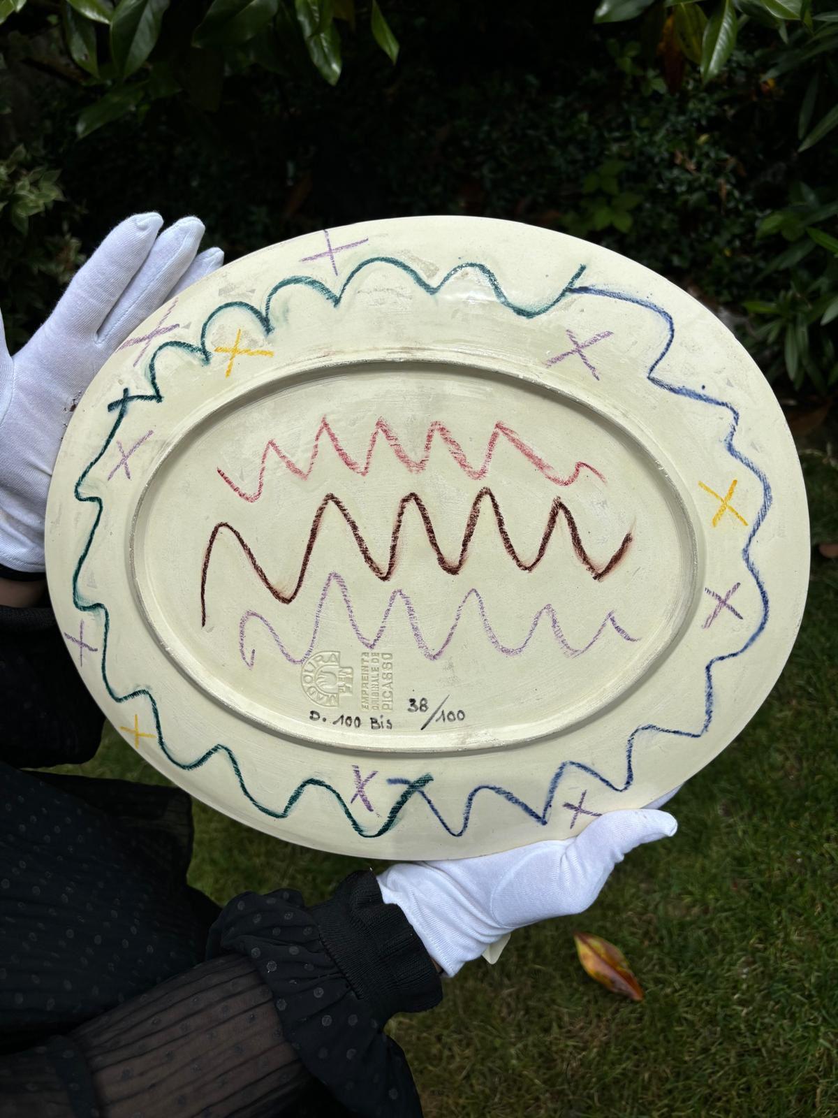 Visage géométrique (A.R. 357), Pablo Picasso, Diseño, Cerámica, Madoura en venta 2