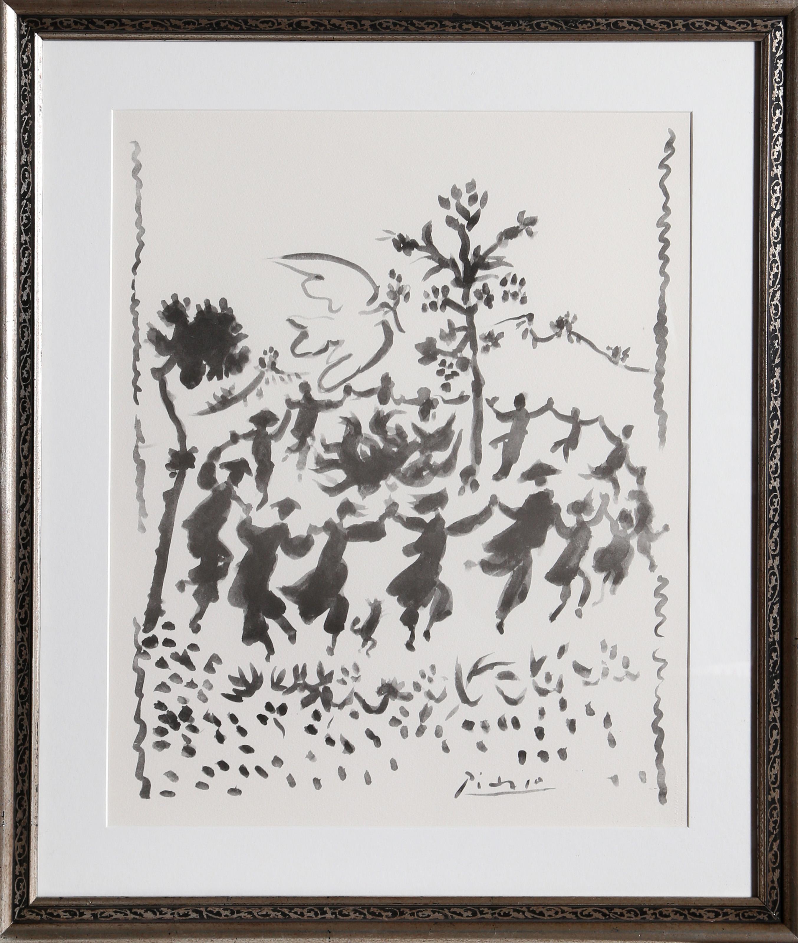 Vives la Paix" est une lithographie de Picasso publiée à l'origine dans "L'Humanité", 08.01.1954. Cette impression de 1961 sur papier d'Arches sous licence de S.P.A.D.E.M. a été publiée par les Editions Combat de la Paix, cachet en bas à