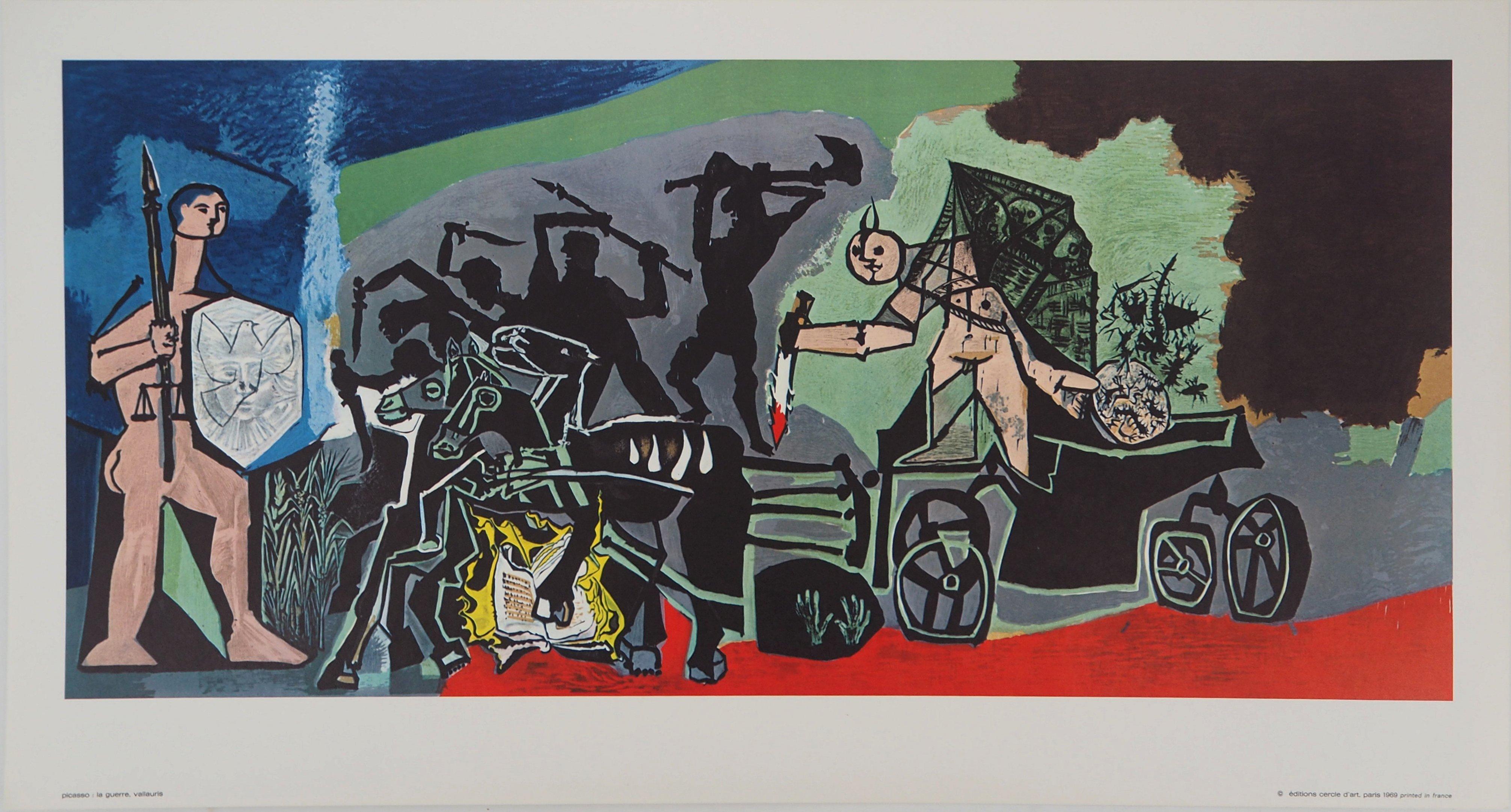 Pablo Picasso Figurative Print – Krieg – Offset-Lithographie, 1969