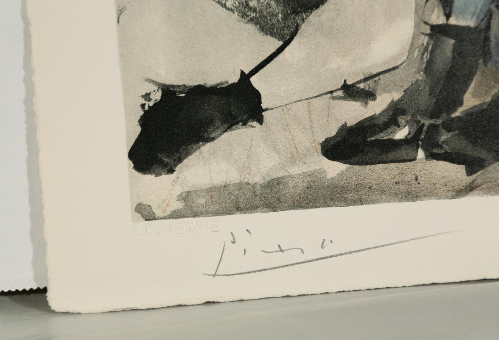 Frau, Clown und Affen – Print von Pablo Picasso