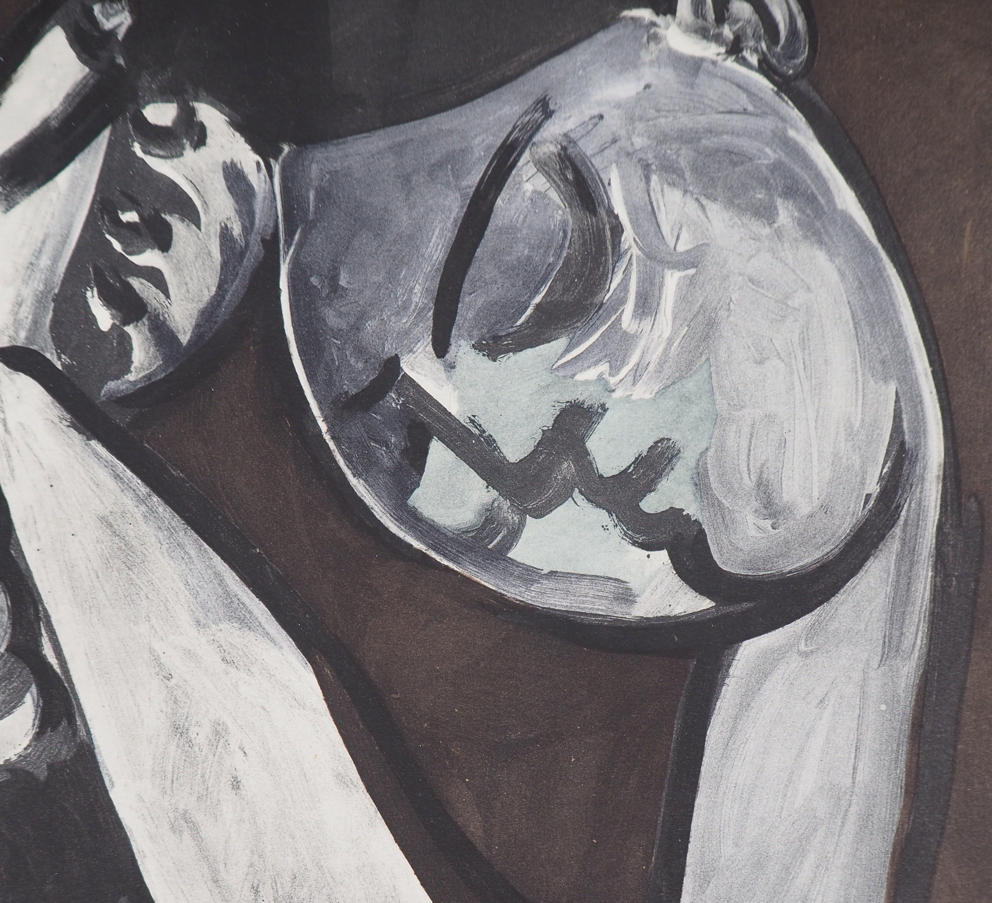 Woman Combing her Hair - Lithograph, Plate signed - 1956 For Sale 3