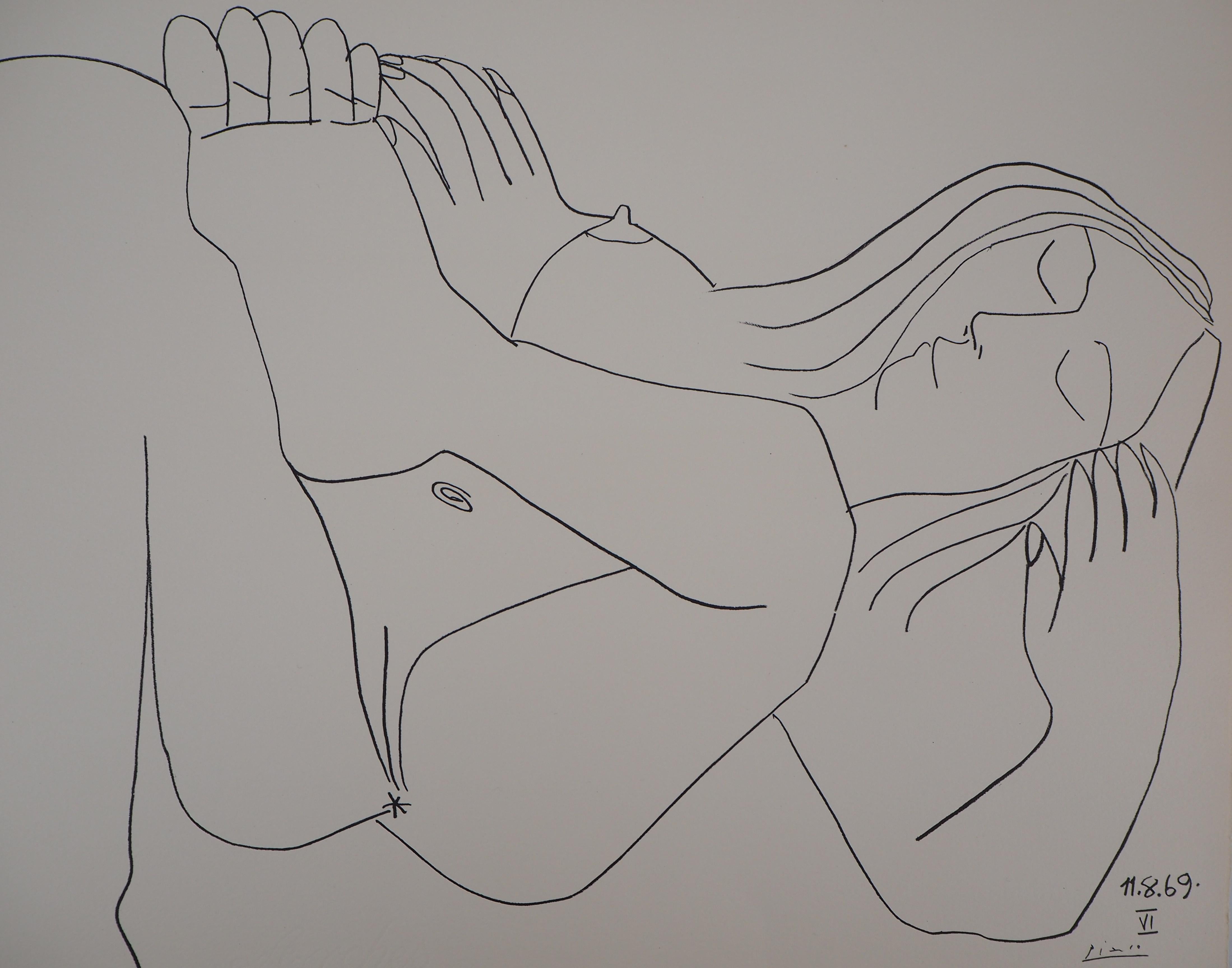 Woman Resting - Lithograph (Mourlot 1971) - Modern Print by Pablo Picasso
