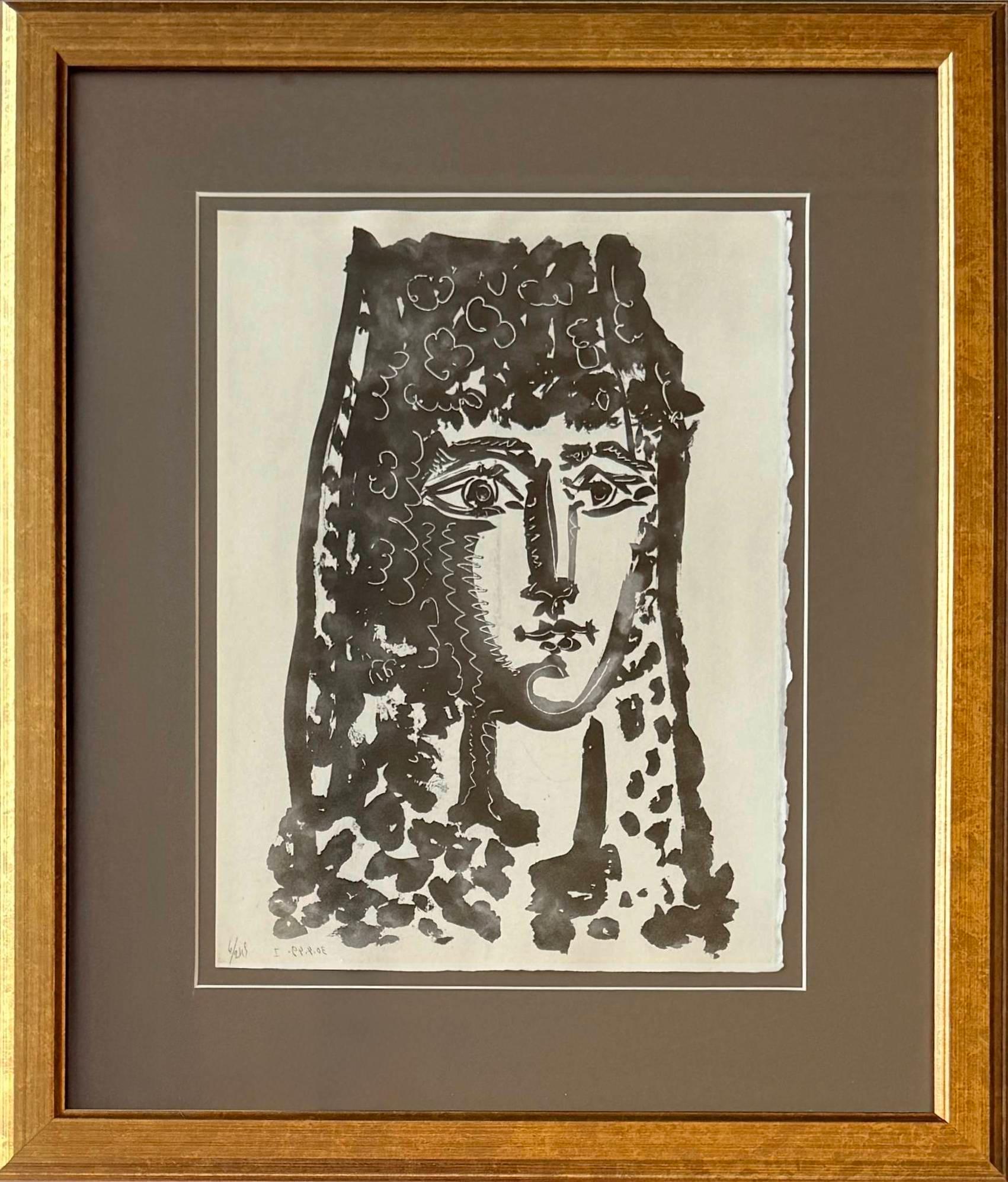 Pablo Picasso Print - Woman Wearing a Mantilla