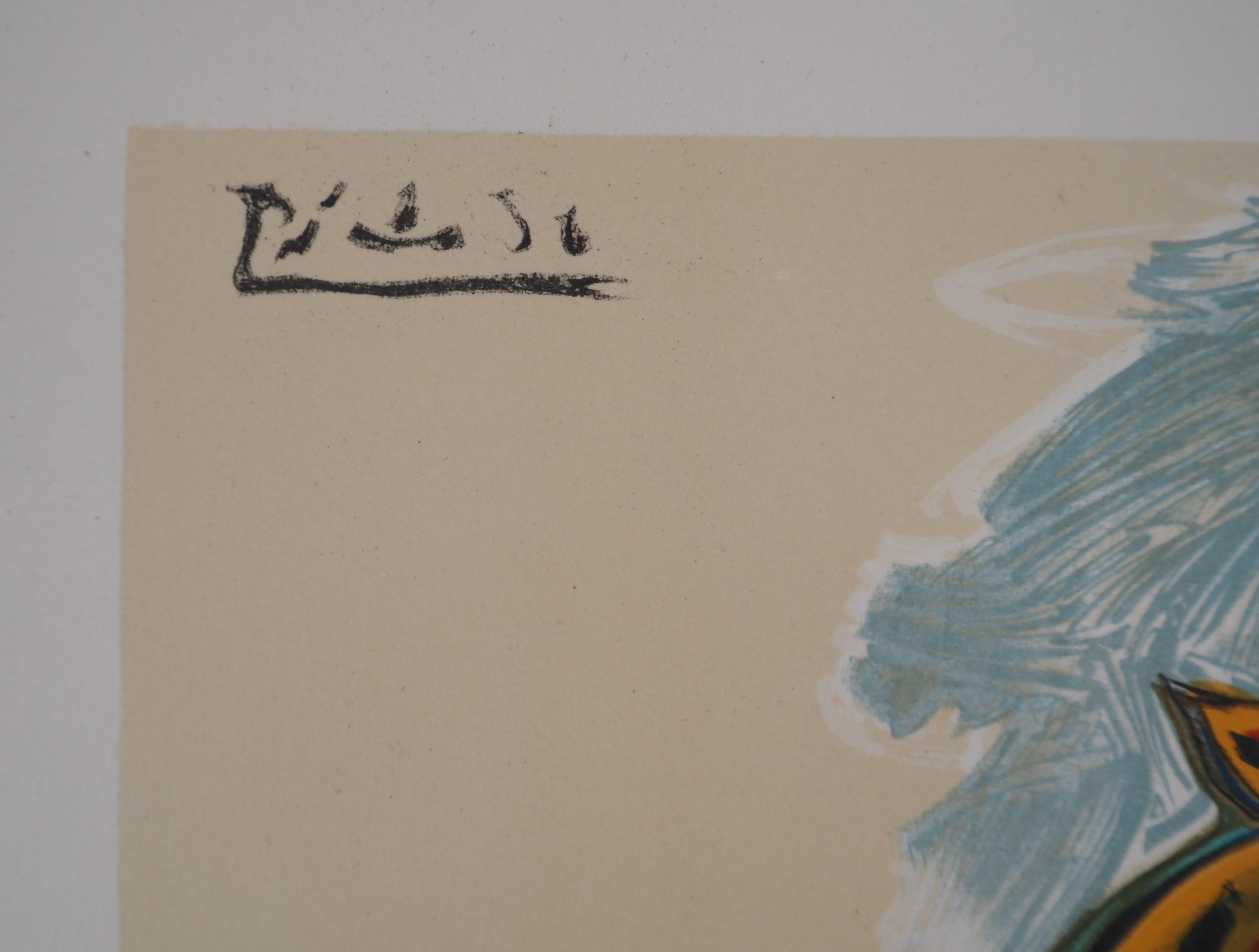 Mujer con sombrero turco - Litografía - Firma impresa (Mourlot) - Print de Pablo Picasso