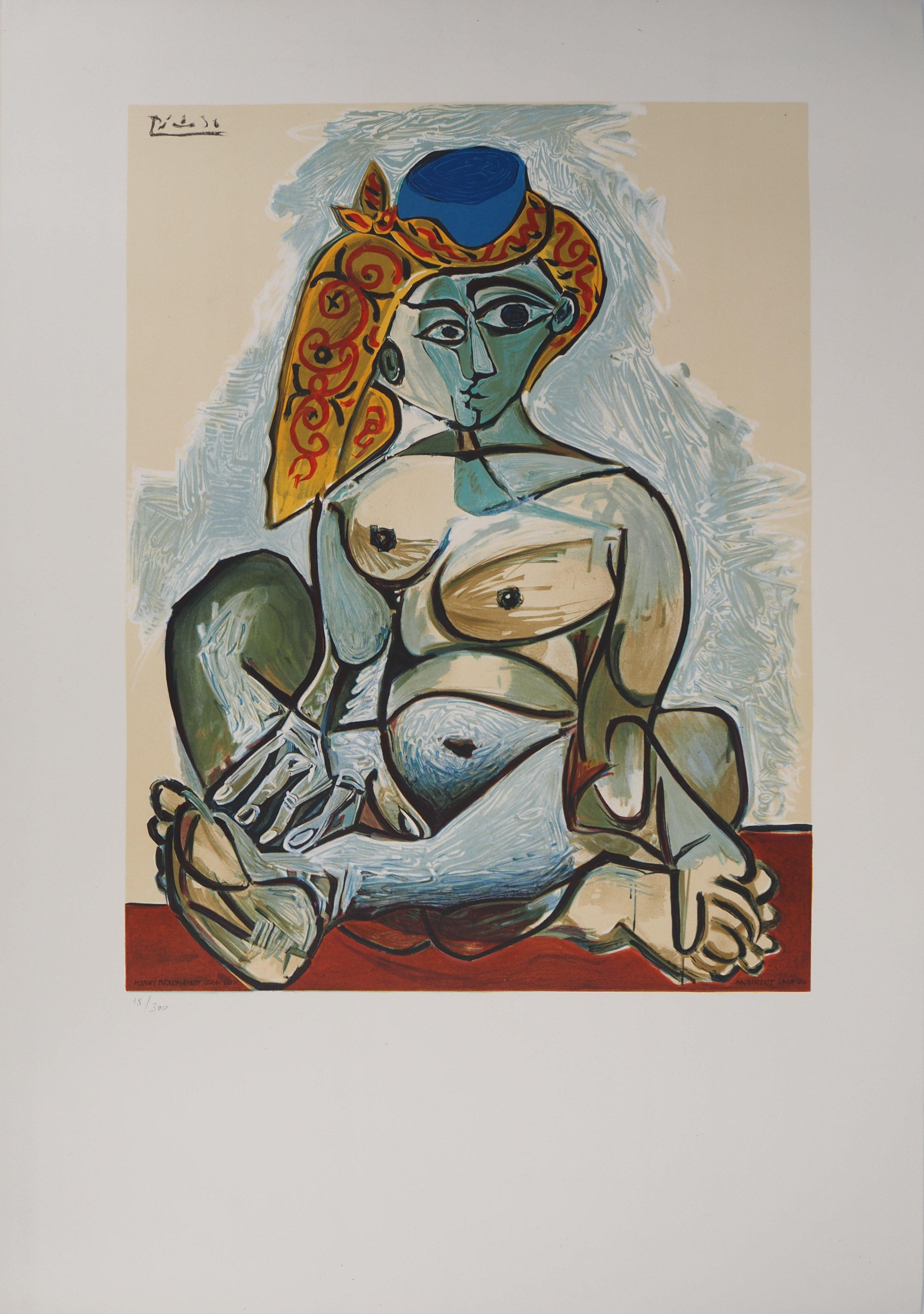 Mujer con sombrero turco - Litografía - Firma impresa (Mourlot) - Print Moderno de Pablo Picasso