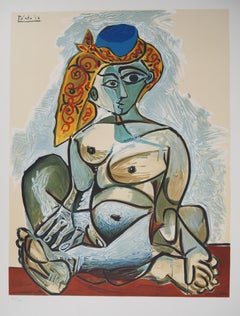 Woman with a Turkish Hat - Lithograph - Printed Signature (Mourlot)