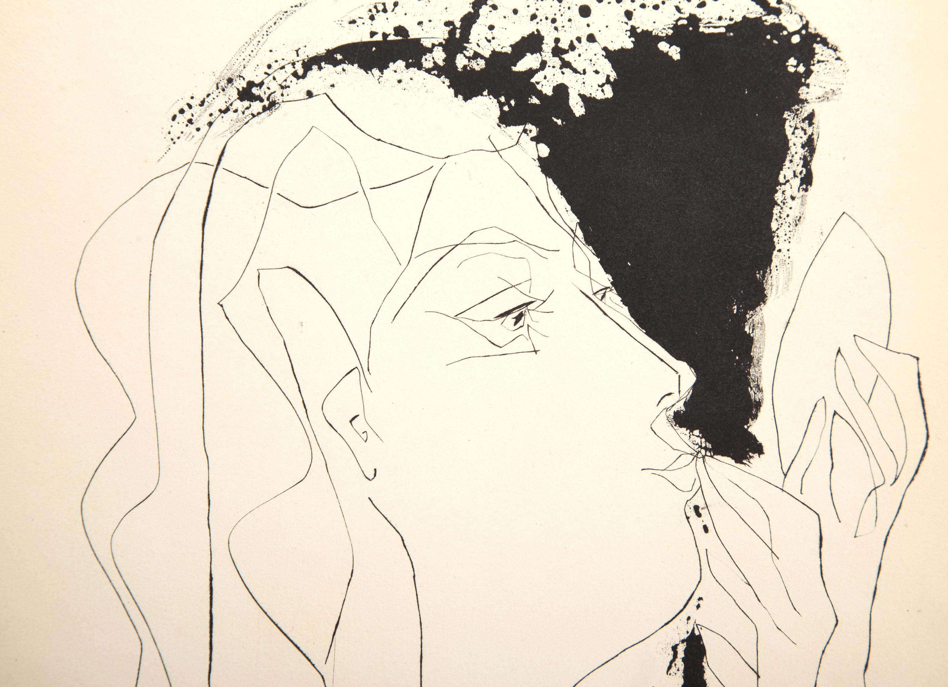 Mujer con espejo, aguafuerte de Pablo Picasso 1