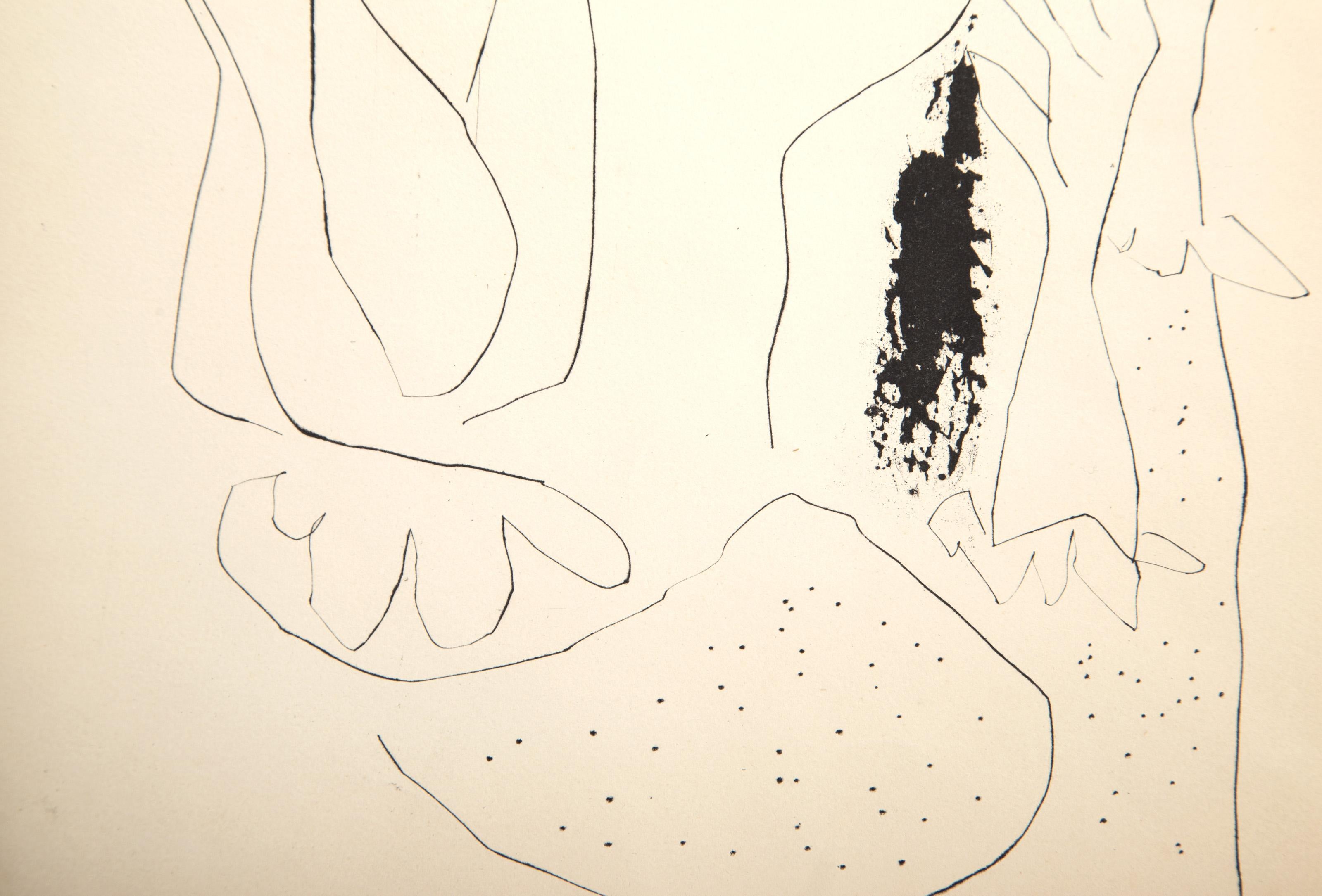 Mujer con espejo, aguafuerte de Pablo Picasso 3