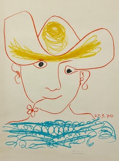 "Young Spanish Peasant" 1970 Pablo Picasso Hand Signed Color Lithograph /150