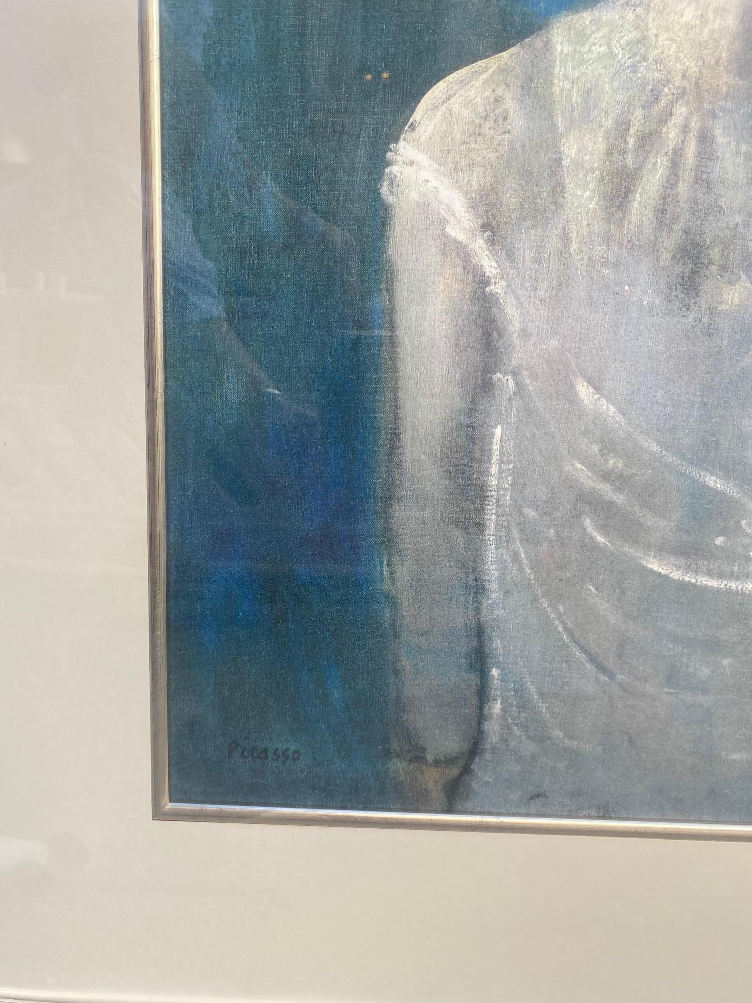 Die junge Frau – Farblithographie von Pablo Picasso von einer stehenden kubistischen Frau im Angebot 2