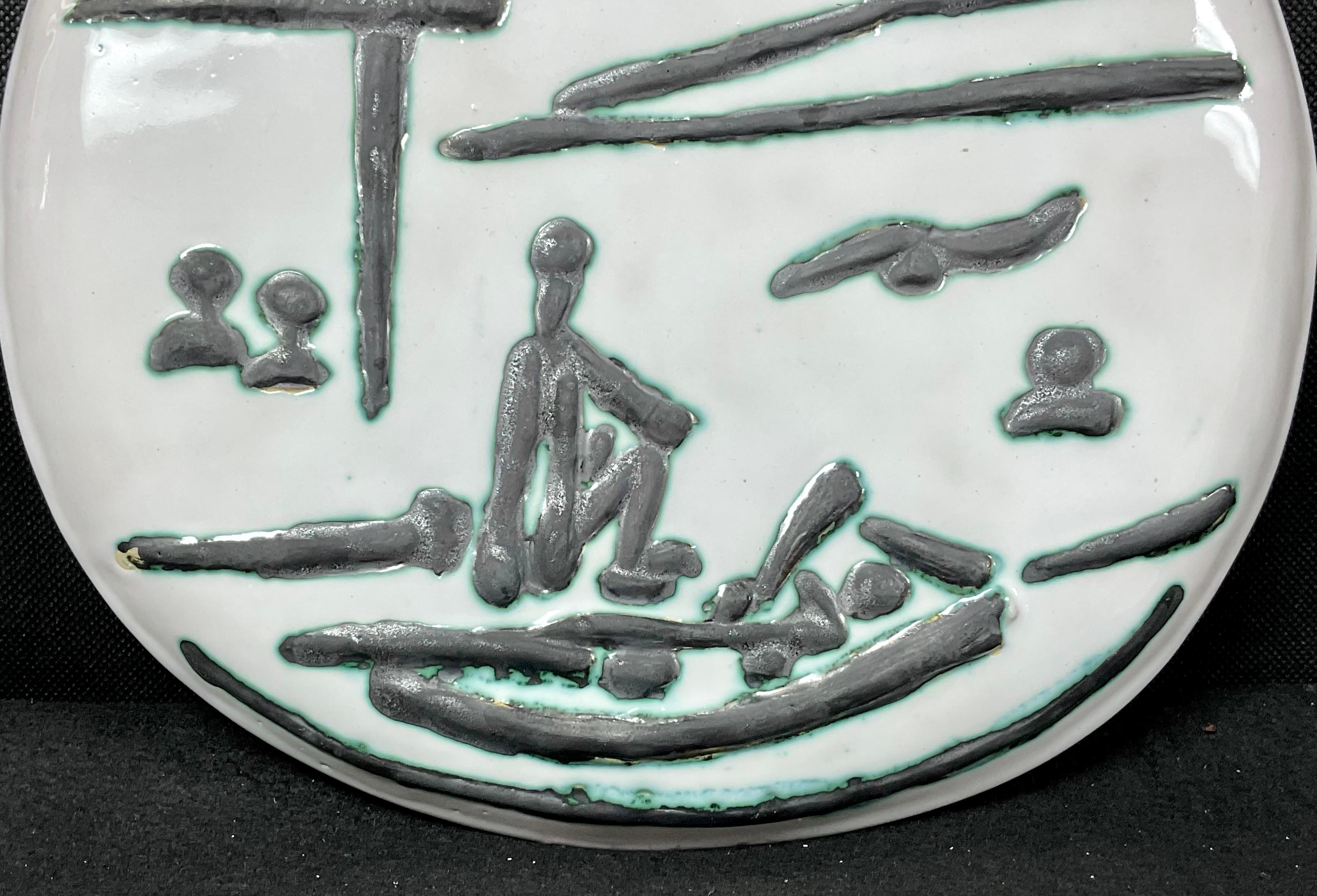 Pablo Picasso Scène de plage, 1956, Edition Picasso et Madoura en vente 2