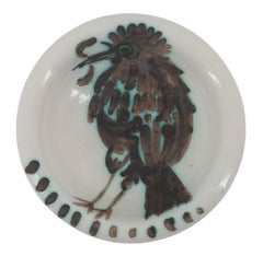 Oiseau avec ver - Céramique originale MADOURA - Edition de 500 (Ramié #172)