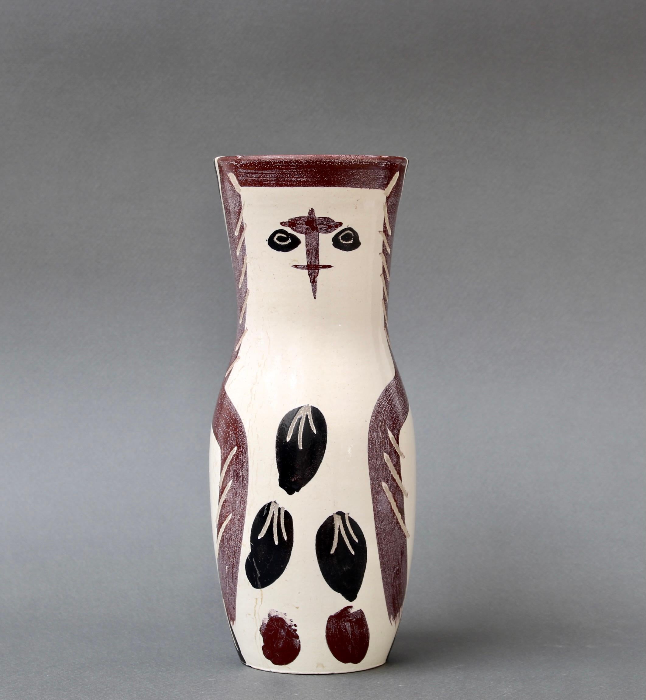 Ceramic Owl Vase (A.R. 135) from the Madoura Pottery by Pablo Picasso For Sale 1