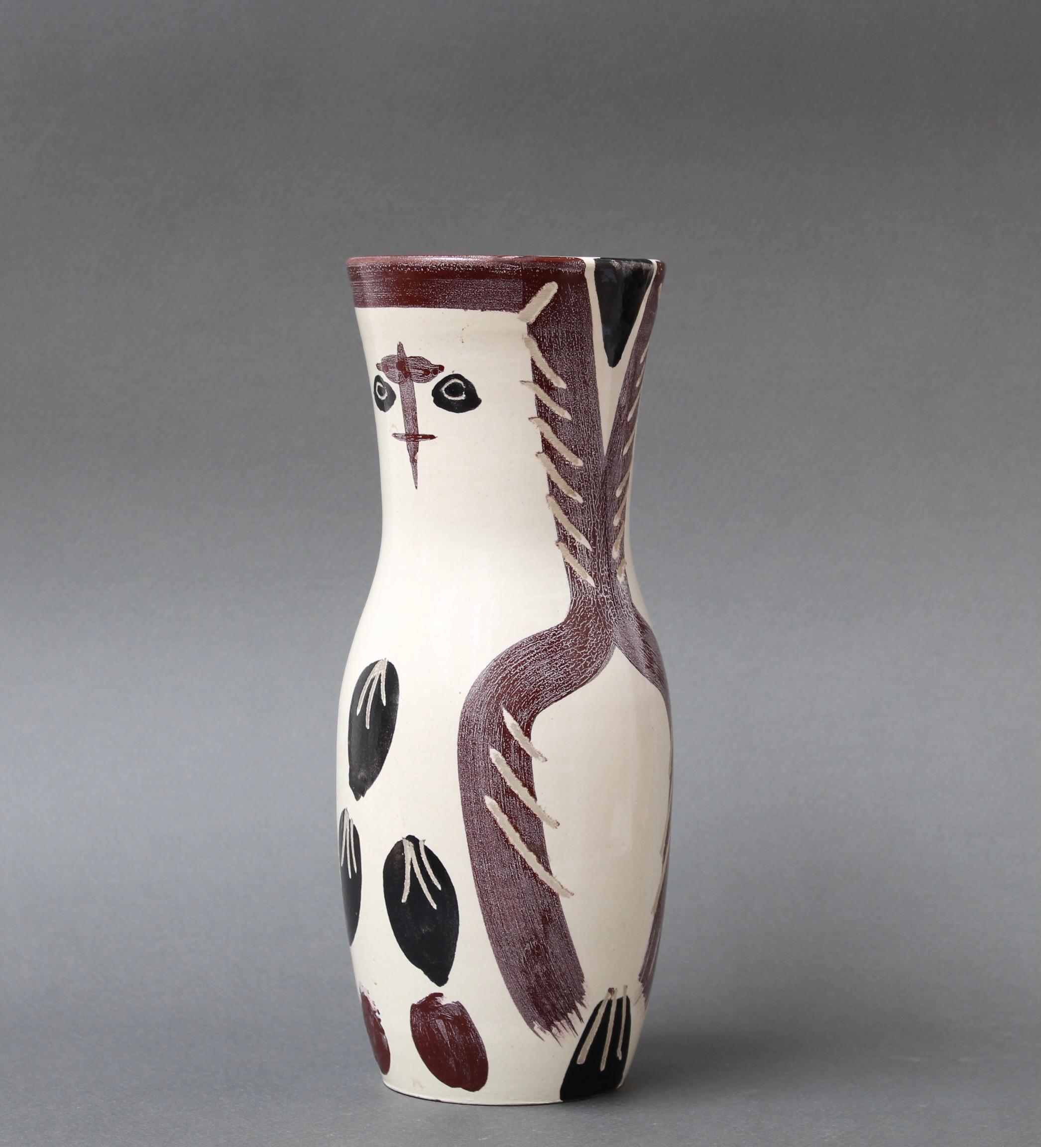 Ceramic Owl Vase (A.R. 135) from the Madoura Pottery by Pablo Picasso For Sale 2