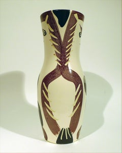 « Chouetton (A.R. 135) », plat en céramique estampillé Madoura Plein Feu, Édition Picasso