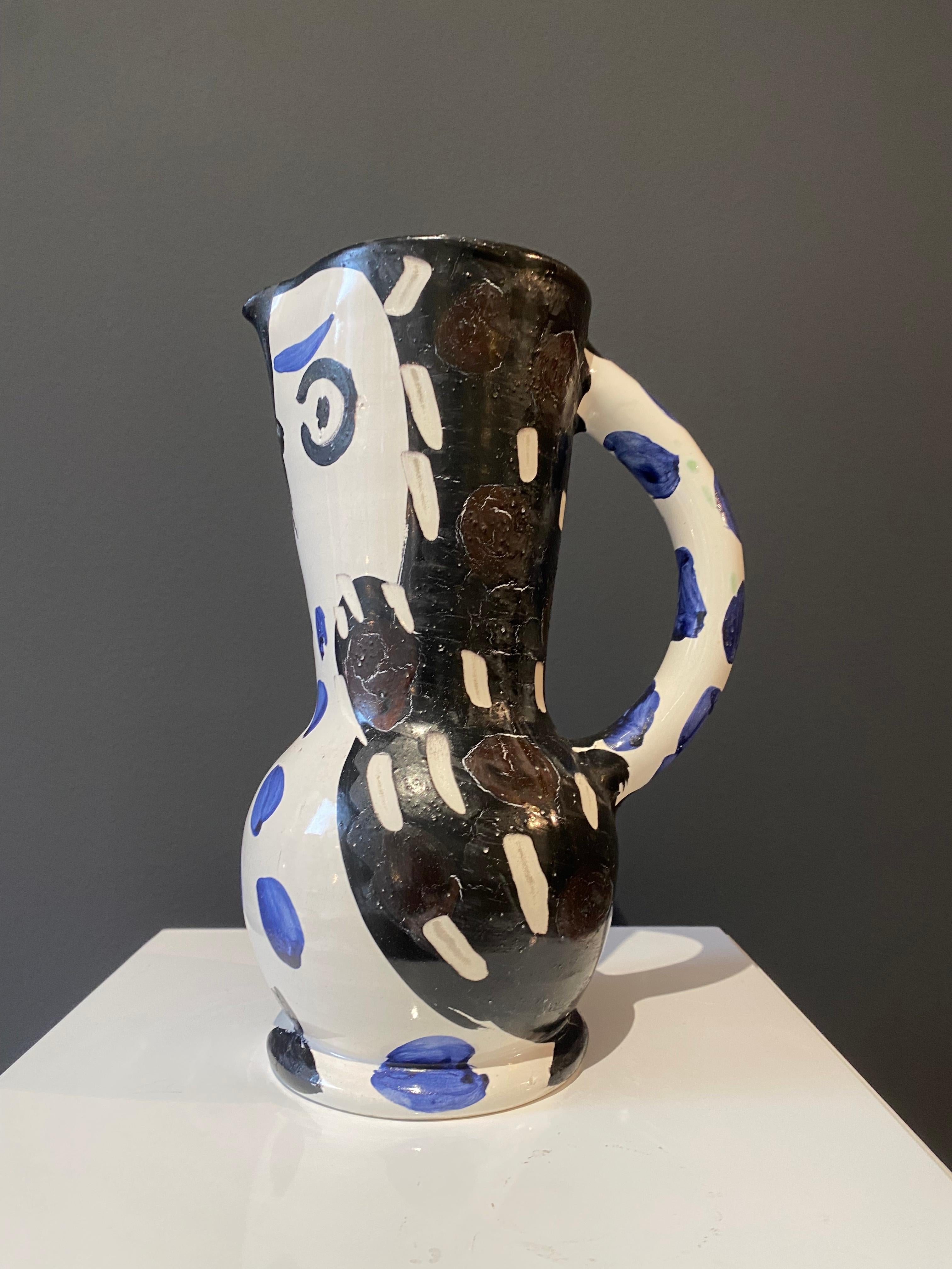 Cruchon Hibou, Picasso, Keramik, 1950er Jahre, Multiples, Tier, Eule, Design, Krug – Sculpture von Pablo Picasso