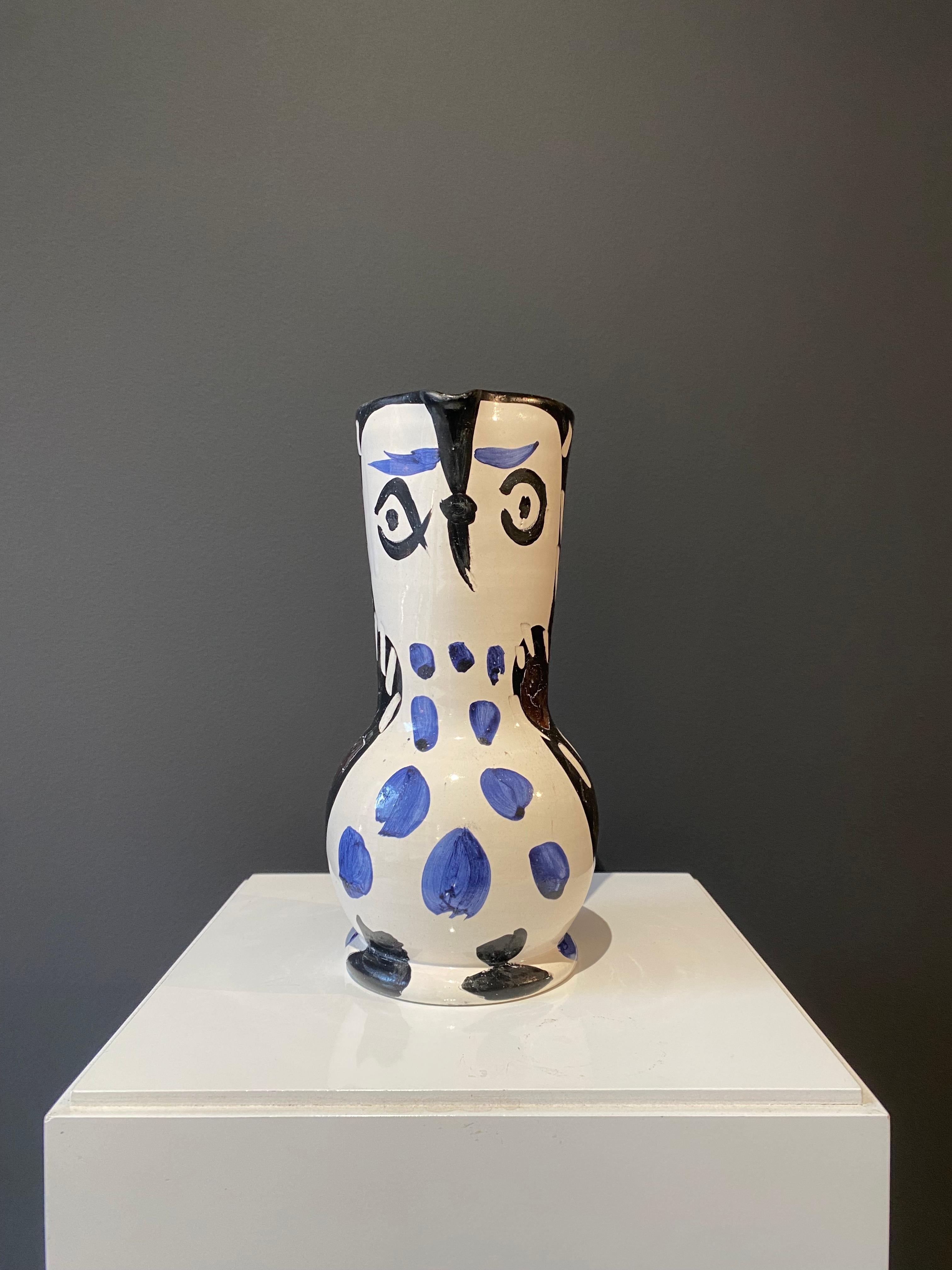 Pablo Picasso Figurative Sculpture - Cruchon Hibou, Picasso, Ceramic, 1950's, Multiples, Animal, Owl, Design, Pitcher