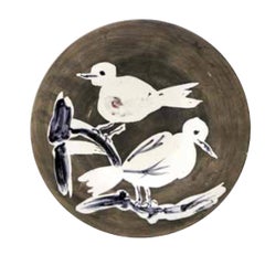 Deux oiseaux, Picasso, 1960's, Multiples, Earthenware, Birds, Animals, Nature