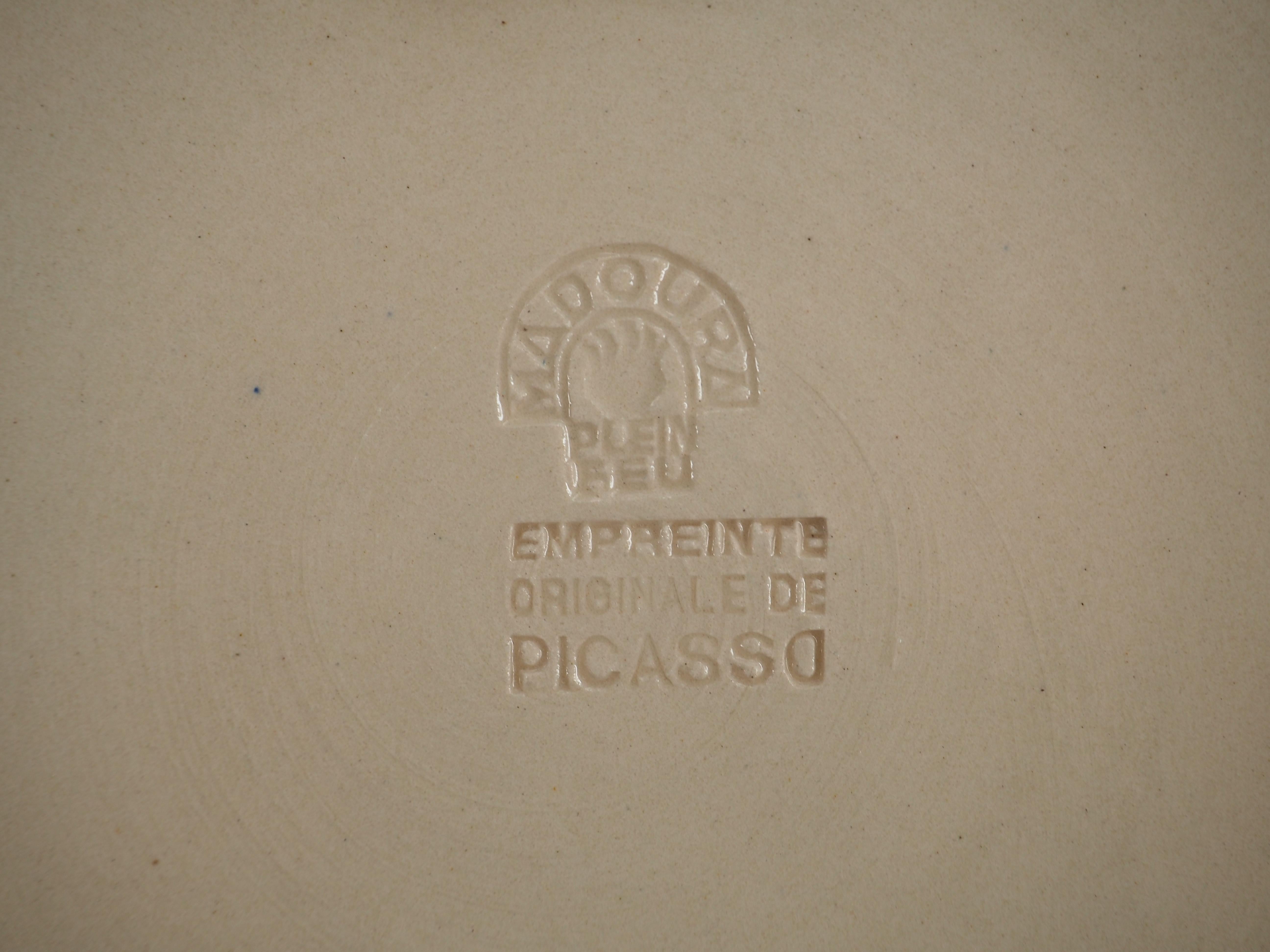 Joueur de flûte et chèvre - MADOURA originale en céramique - Edition de 450 (Ramié #382) - Sculpture de Pablo Picasso