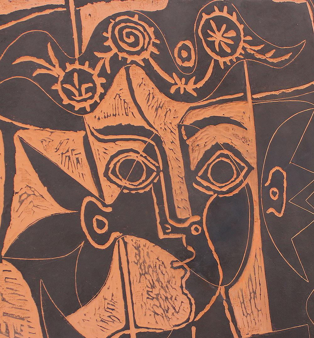 Grande Tête De Femme Au Chapeau Orné (Gran Cabeza de Mujer con Sombrero Adornado) - Sculpture de Pablo Picasso