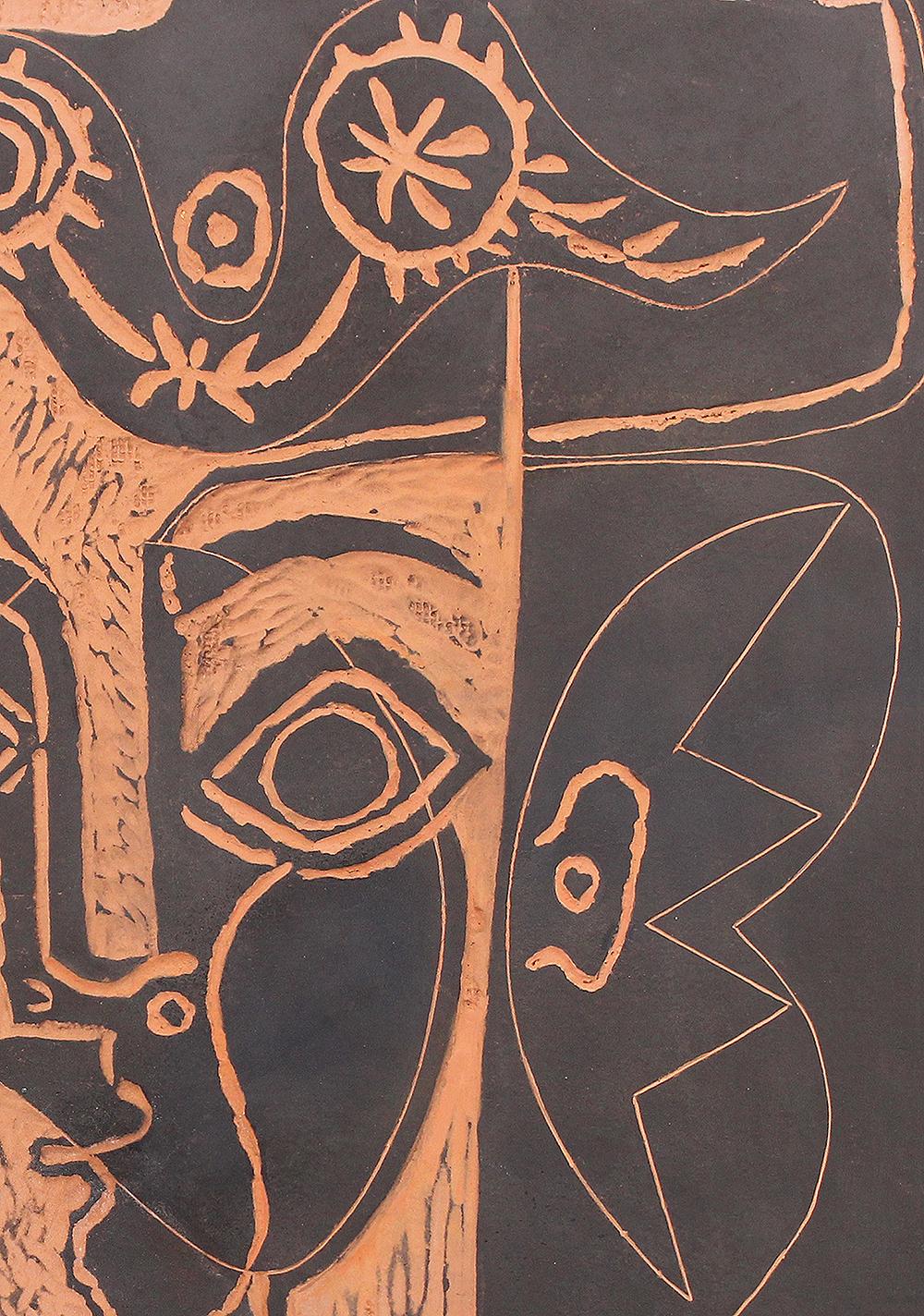 Grande Tête De Femme Au Chapeau Orné (Gran Cabeza de Mujer con Sombrero Adornado) - Figurative Sculpture Negro de Pablo Picasso