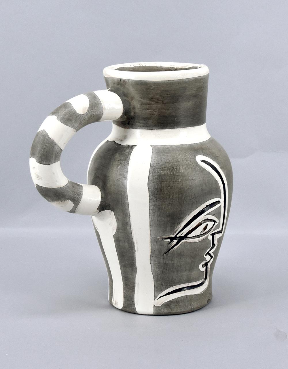 Grey Engraved Pitcher - Sculpture by Pablo Picasso