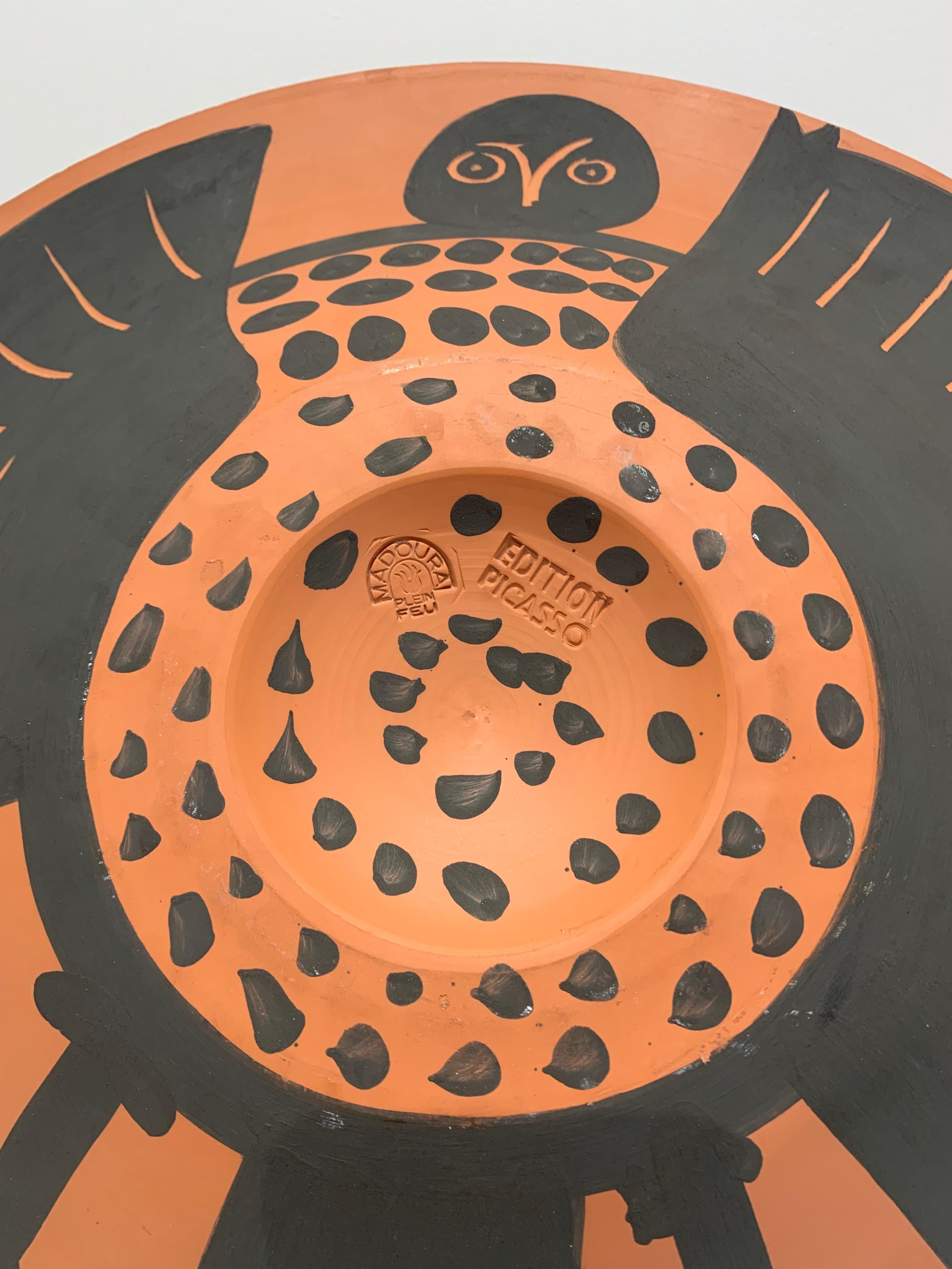 ceramic owl plate