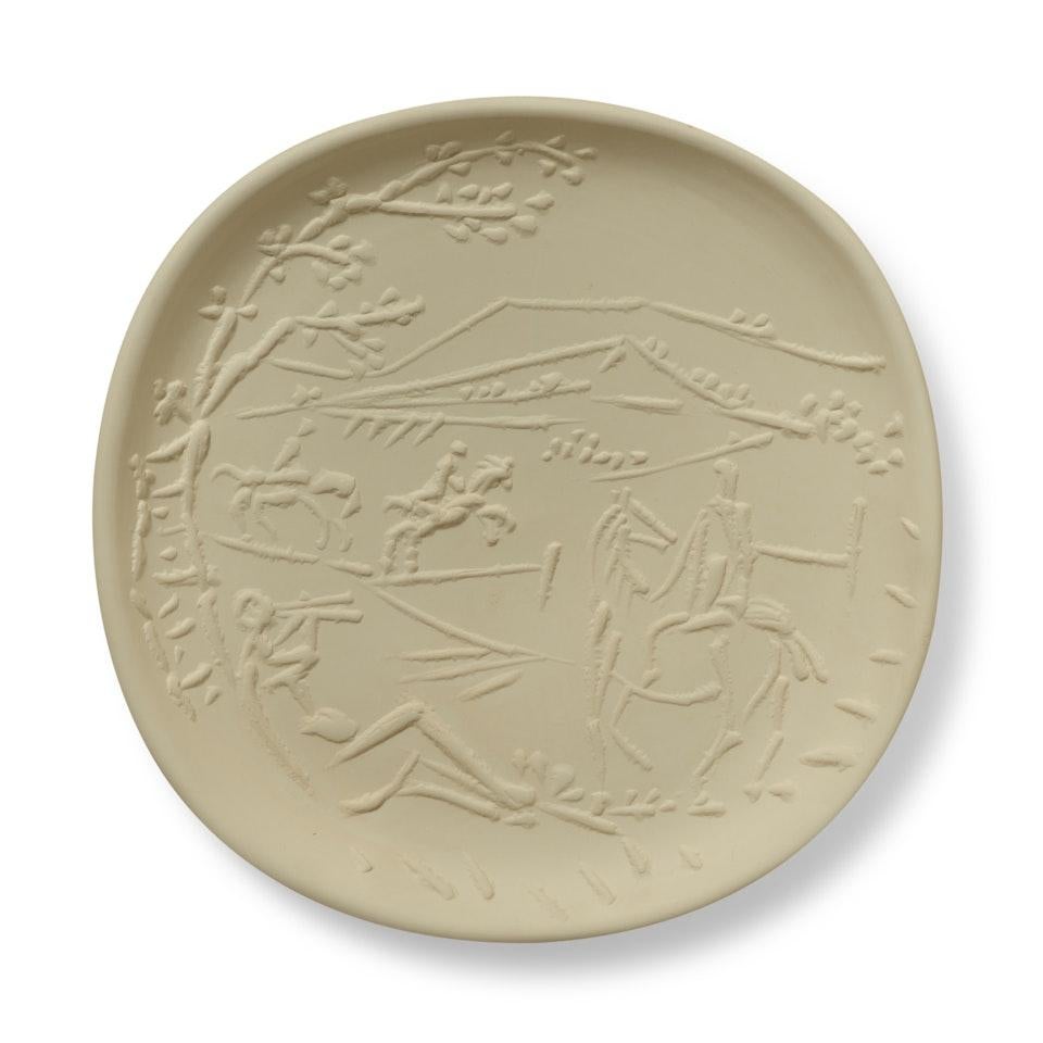 Figurative Sculpture Pablo Picasso - Jouer de Flûte et Cavaliers A.R. 340