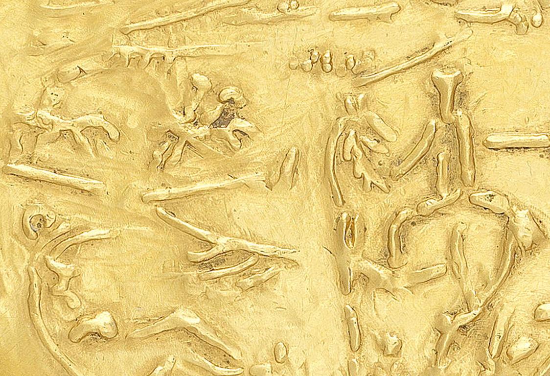 In the 1950’s and 1960’s, Picasso initiated a collaboration with renowned goldsmith François Victor-Hugo. Together, they created a series of gold medallions after original designs from Picasso. Much to Hugo’s dismay, Picasso initially refused to