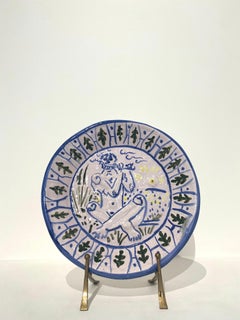 Joueur de flûte, Picasso, Plate, Music, Myths, Plate, Design, Ceramic, 1950's
