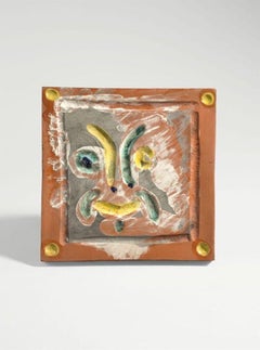 Masque rieur, Picasso, Edition, 1960's, Terracotta, Face, Tile, Portrait