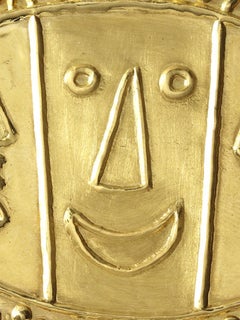 Medaillon Vallauris, Gold, Pablo Picasso, 1960's, Jewelry, Postwar, Pierre Hugo
