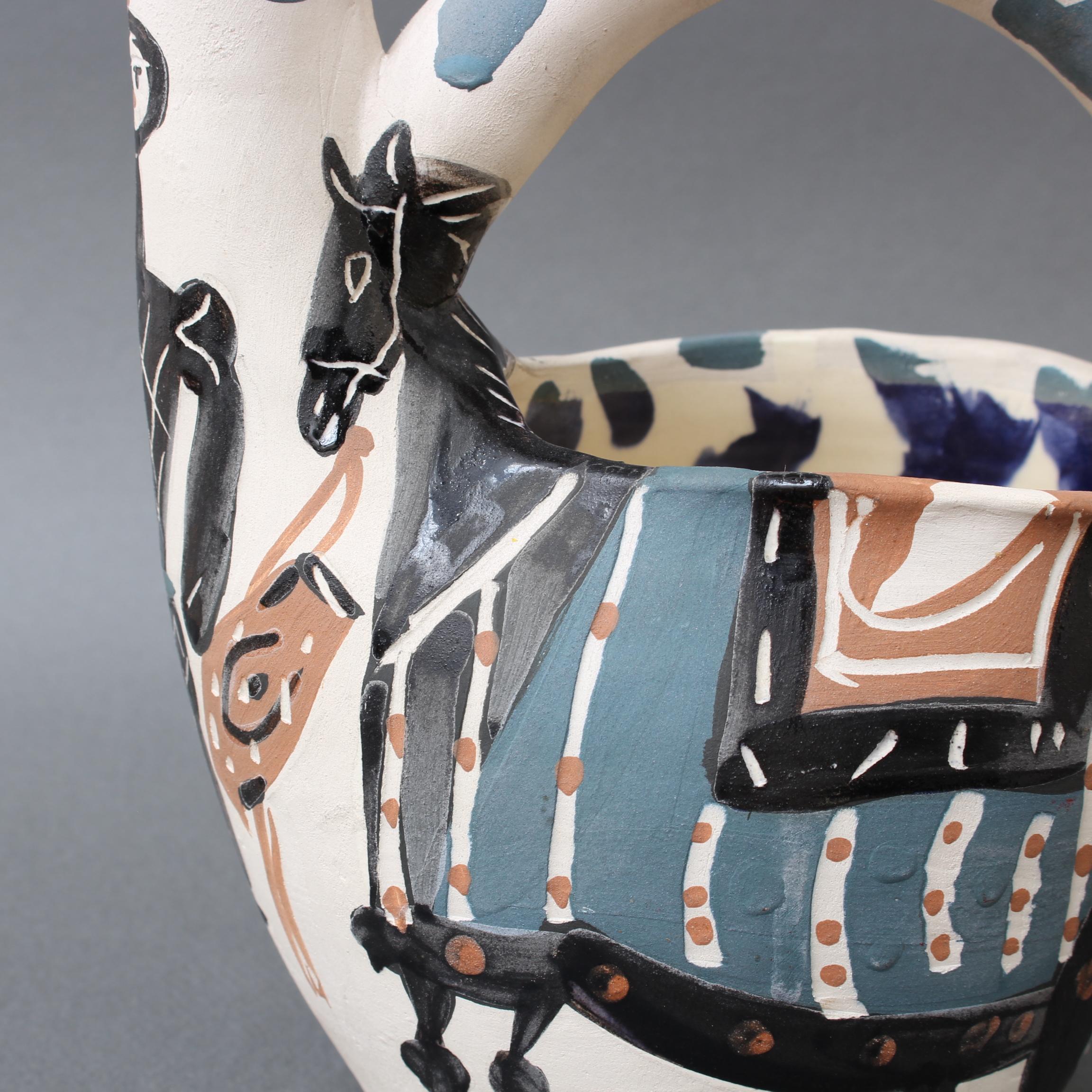 Mid-Century Ceramic Pitcher 'Rider and Horse' (20/300) by Pablo Picasso  9