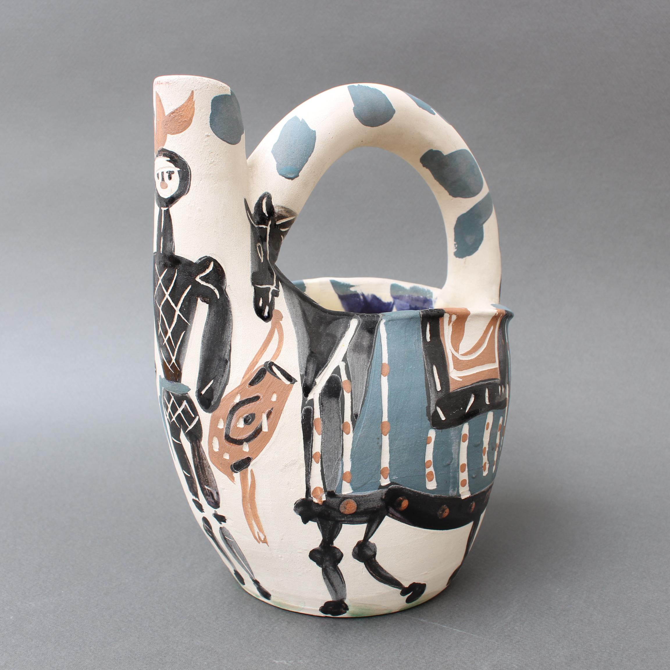 Mid-Century Ceramic Pitcher 'Rider and Horse' (20/300) by Pablo Picasso  14