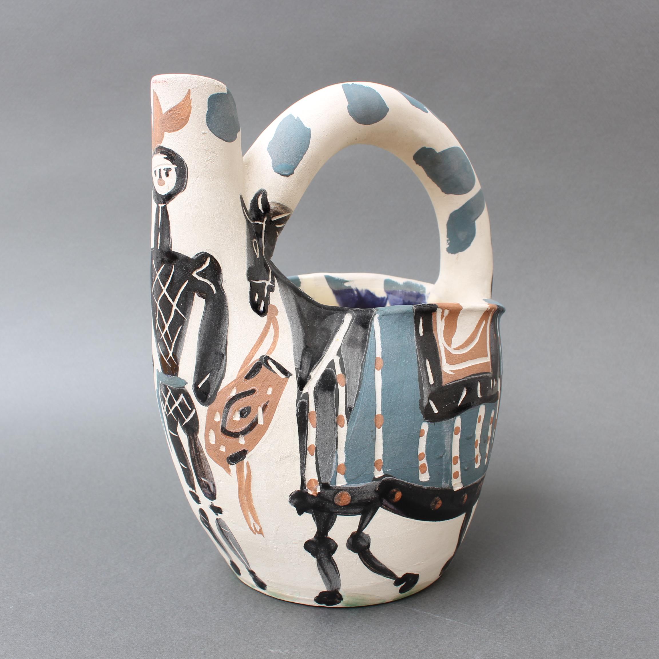 Mid-Century Ceramic Pitcher 'Rider and Horse' (20/300) by Pablo Picasso 14