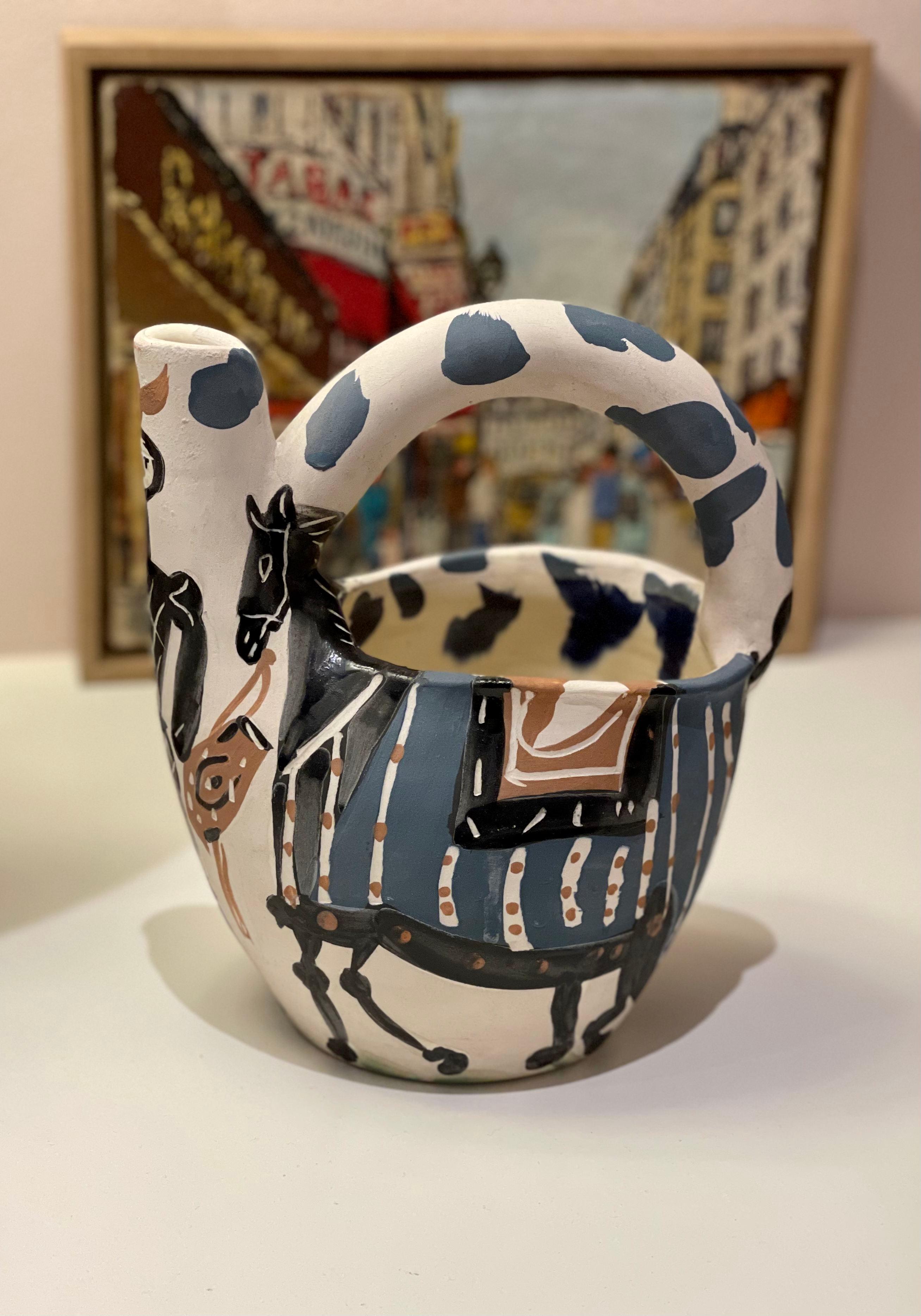 Mid-Century Ceramic Pitcher 'Rider and Horse' (20/300) by Pablo Picasso  16