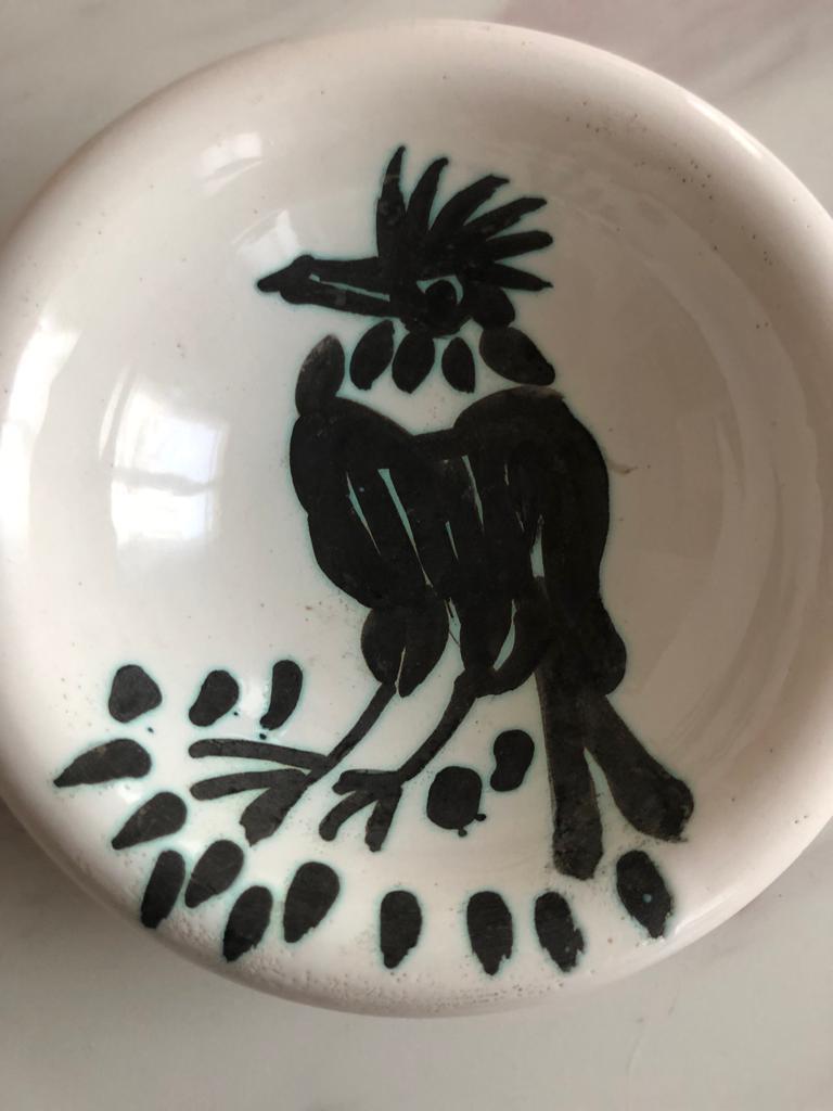 Oiseau à la Huppe, Picasso, ashtray, design, ceramic, animals, art, postwar - Sculpture by Pablo Picasso
