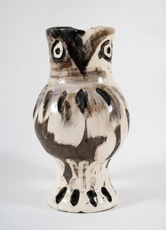 Gufo, Picasso, anni '60, ceramica, argilla, vaso, design, animale, Madoura, Vallauris