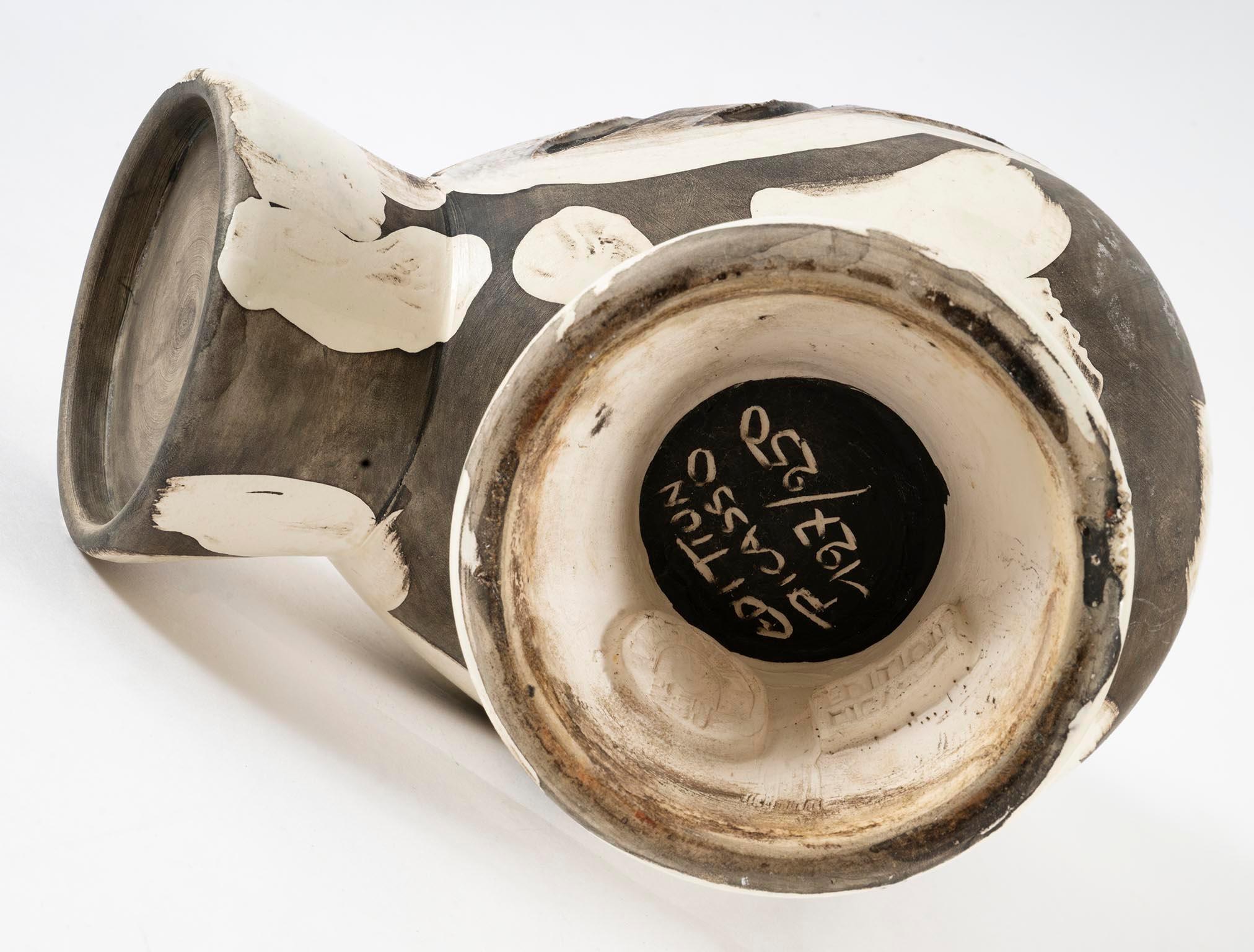 Owl, Picasso, 1960's, ceramic, clay, vase, design, animal, madoura, vallauris - Gray Figurative Sculpture by Pablo Picasso