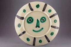Pablo Picasso Ceramic Dual Side Design AR356 366 Visage aux palmes Face w/ Palms