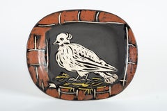 Pablo PIcasso Colombe Mate ceramic Sculpture Plate