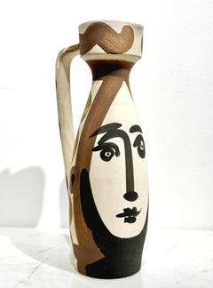 PABLO PICASSO "Face" Turned Pitcher