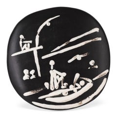 Vintage Pablo Picasso Madoura Ceramic Bowl 'Scéne de Plage' Ramié 391