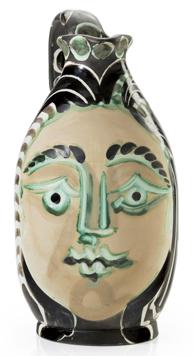 Pablo Picasso Madoura Ceramic Pitcher 'Femme du barbu' Ramié 193 For Sale 2