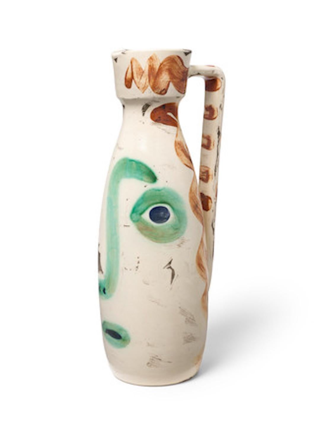 Pablo Picasso Madoura Ceramic Pitcher 'Visage' Ramié 611
