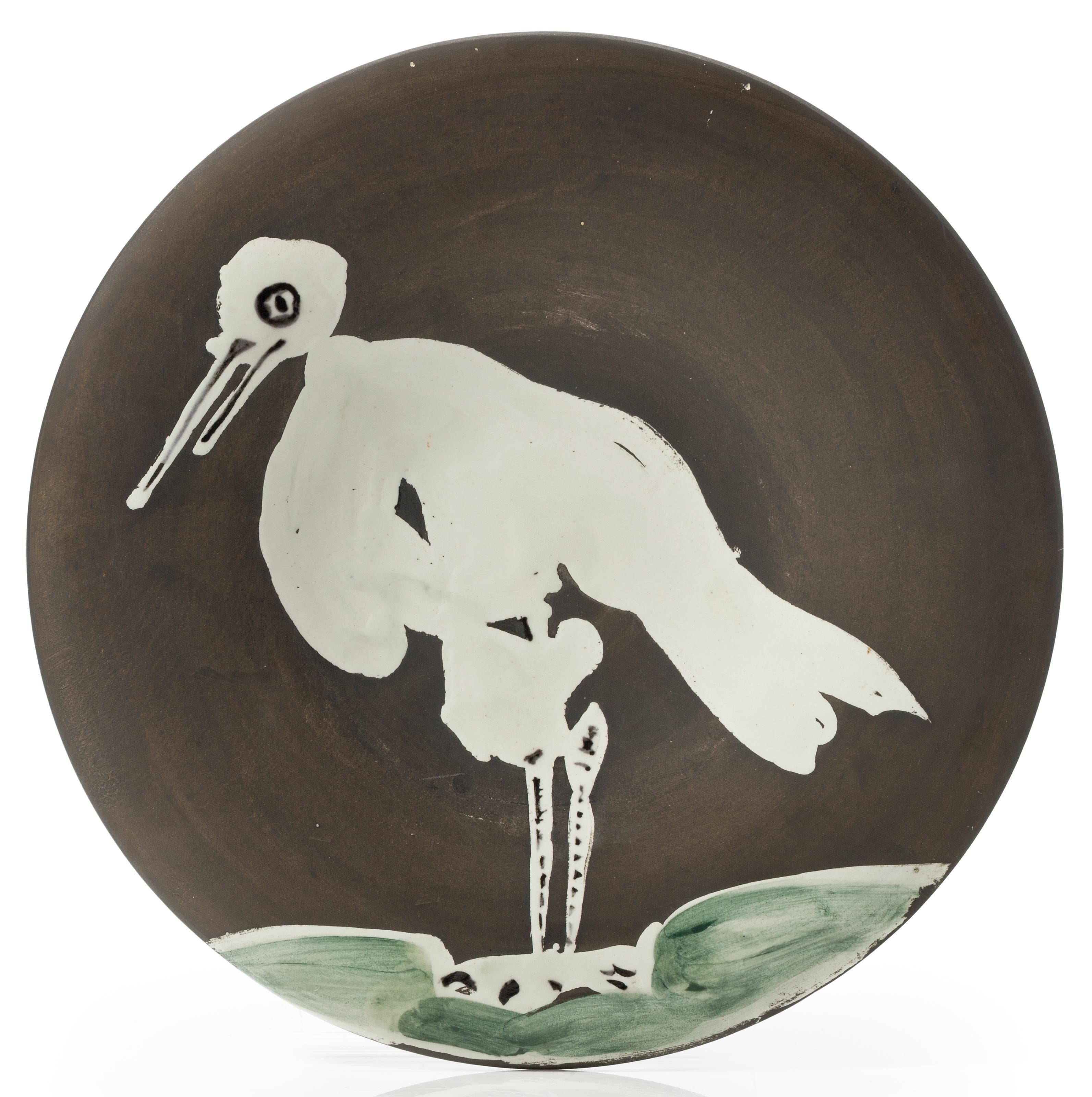 Pablo Picasso Madoura Ceramic Plate 'Oiseau No. 83,' Ramié 483